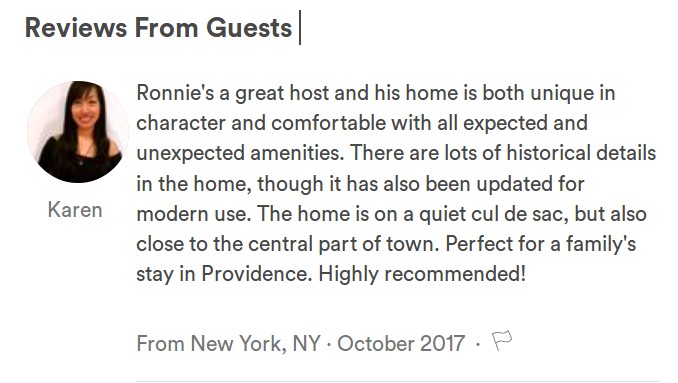 Image of 5 Stars Airbnb Review from October 2017 - Farmhouse Vacation Rental #usa1731