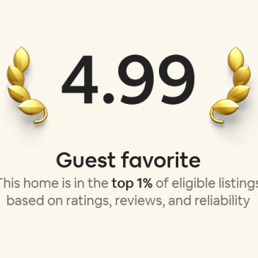 Airbnb 4.99 Guest Favorite
